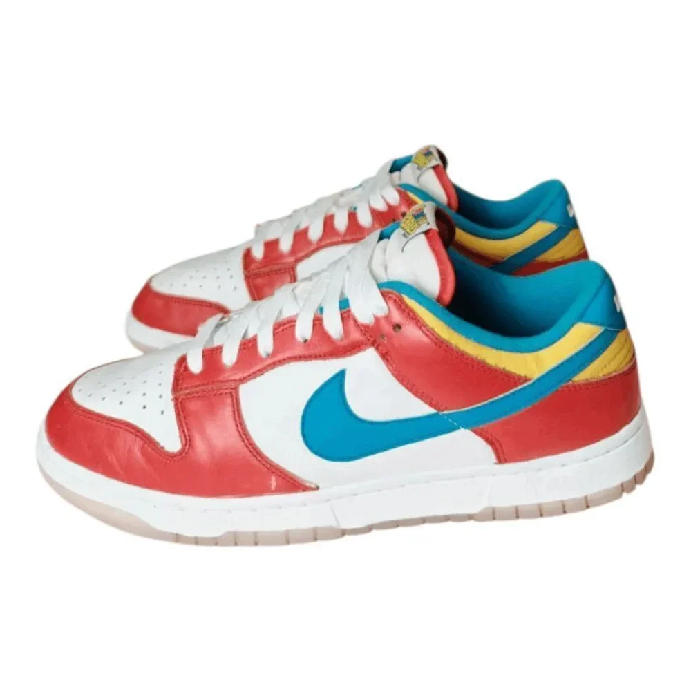NIKE Dunk Low QS 'Lebron James Fruity Pebbles' Sneakers Size 10